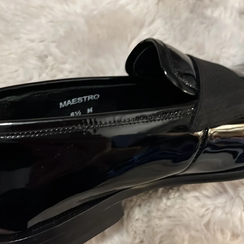 John W. Nordstrom Black Patent Leather Maestro Slip On Tuxedo Mens Dress Shoes